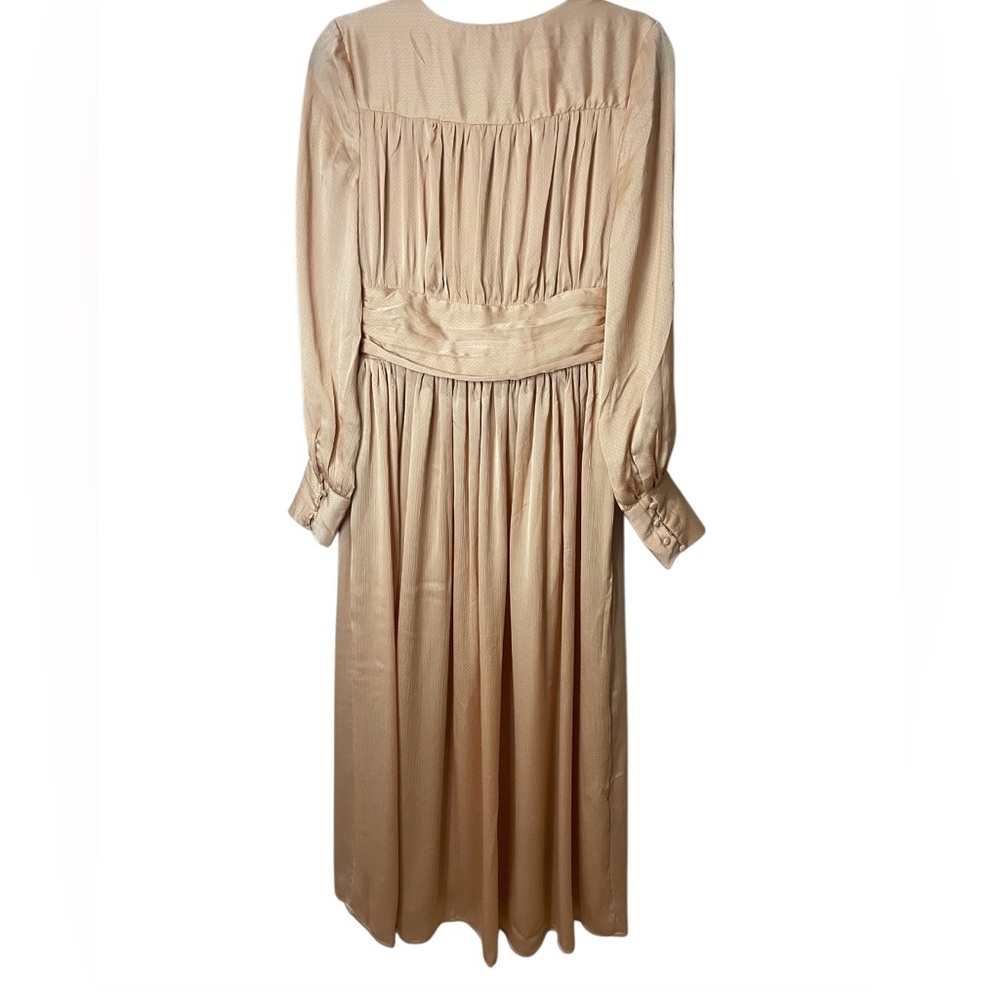 MOTF Peach Midi Dress with Button Front - Picture 6 of 17